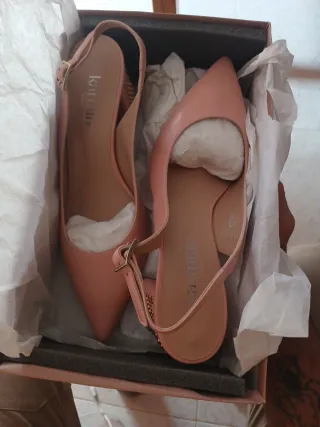 Zapatos Karmine Rosa Tacón Slingback