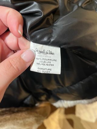 Chaqueta Pelo Natural Negra y Marrón