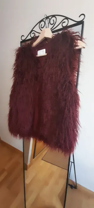 Chaleco Zara pelo rojo talla única