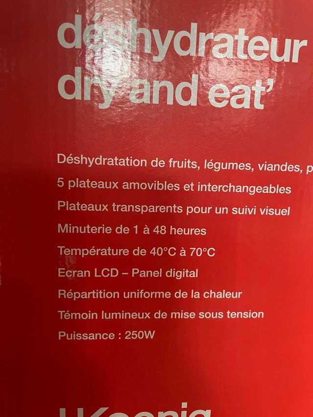 Deshidratador H.Koenig DSY700 250W