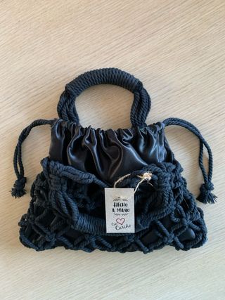 Bolso de mano negro fiesta