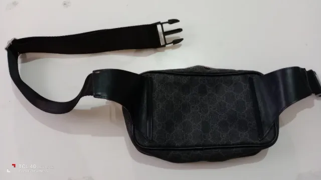 Borsa a spalla Guci nera e grigia