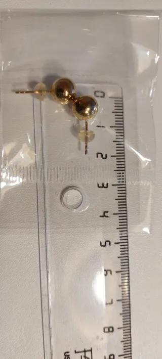 Pendientes oro bola.