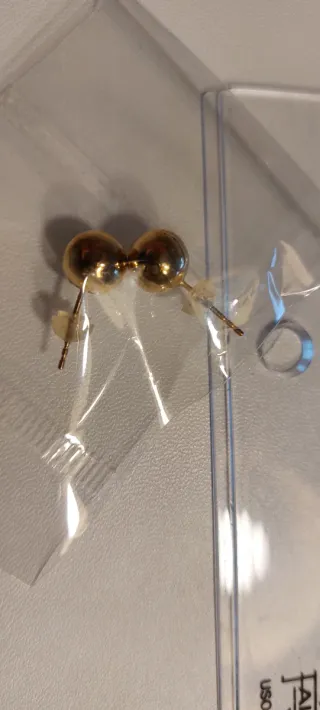 Pendientes oro bola.