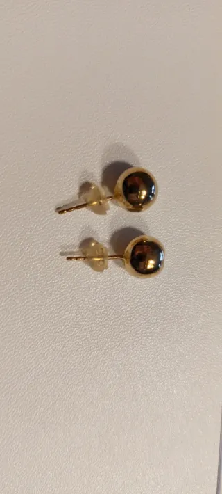 Pendientes oro bola.