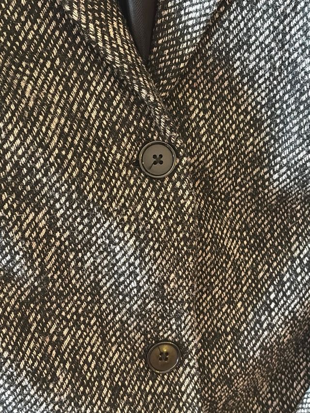 Abrigo Stradivarius gris jaspeado Talla S