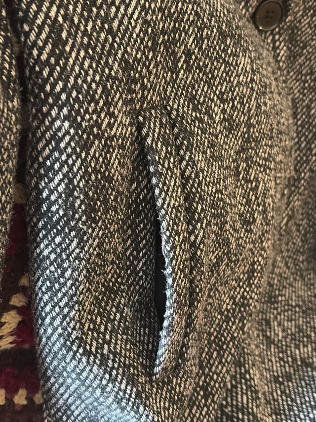 Abrigo Stradivarius gris jaspeado Talla S