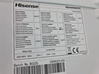 Nevera Hisense A++