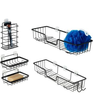 Set Contenitori Doccia Adesivi Neri