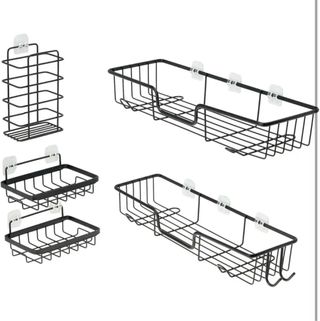 Set Contenitori Doccia Adesivi Neri