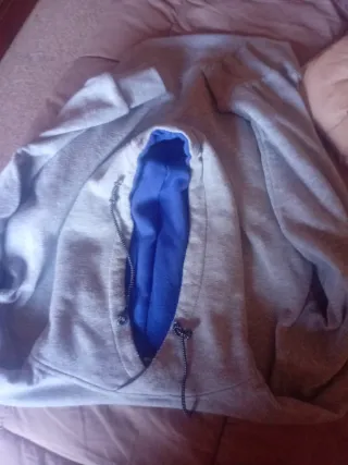 Sudadera  mujer /gris capucha Talla S