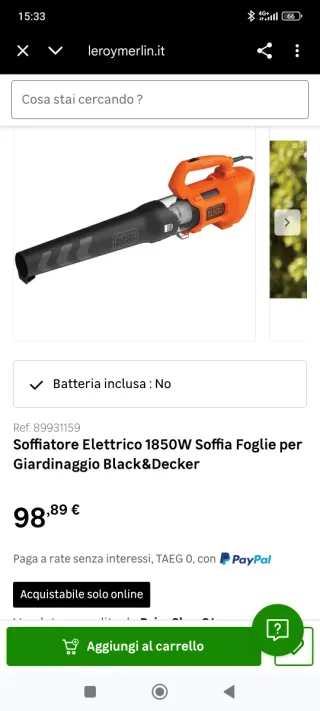 Soffiatore Black+Decker