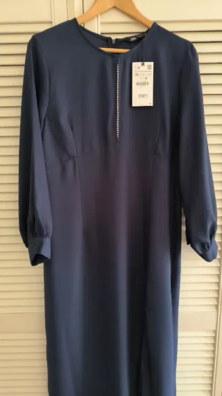 Vestido fiesta midi Zara Talla XL