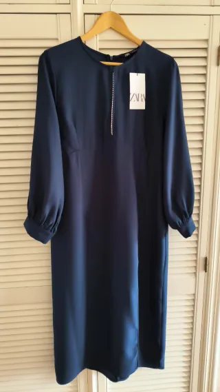 Vestido fiesta midi Zara Talla XL