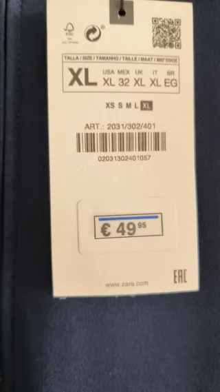 Vestido fiesta midi Zara Talla XL