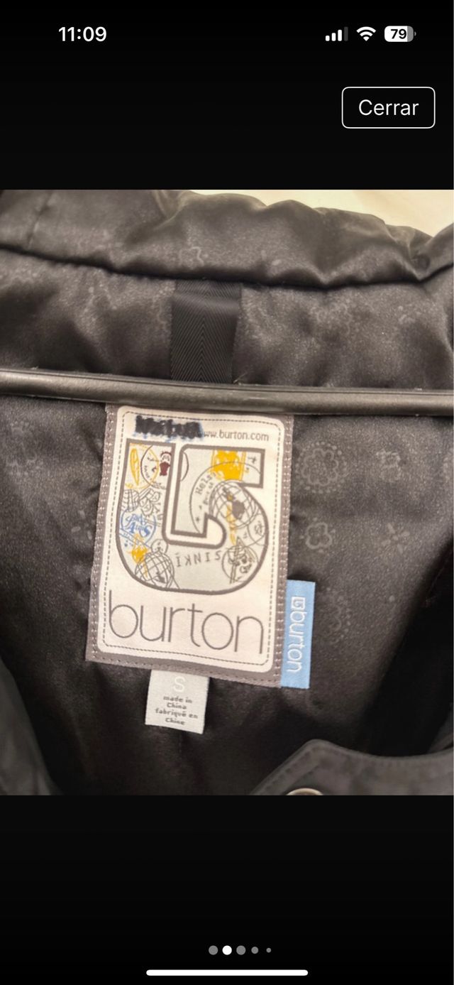 Abrigo Ski Burton Negro