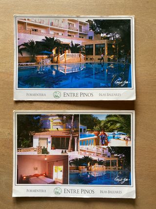 2 Cartoline Vintage Hostal Entre Pinos Formentera