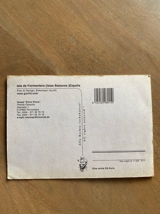 2 Cartoline Vintage Hostal Entre Pinos Formentera
