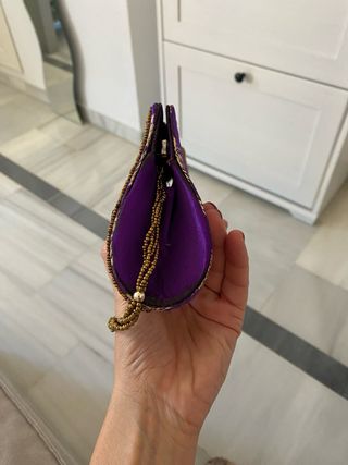 Bolso Joya Fiesta Morado y Dorado