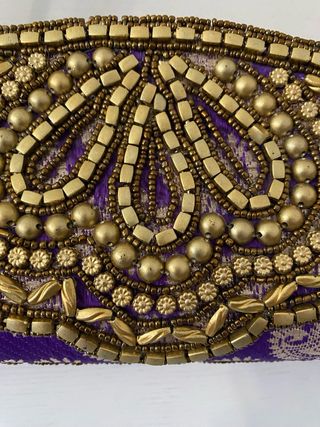 Bolso Joya Fiesta Morado y Dorado