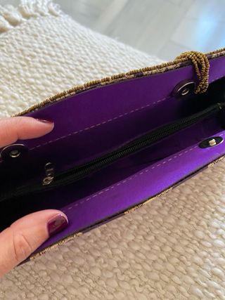 Bolso Joya Fiesta Morado y Dorado