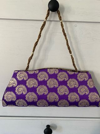 Bolso Joya Fiesta Morado y Dorado
