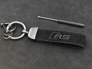 Llavero Audi RS de Alcántara Tacto Piel Cuero