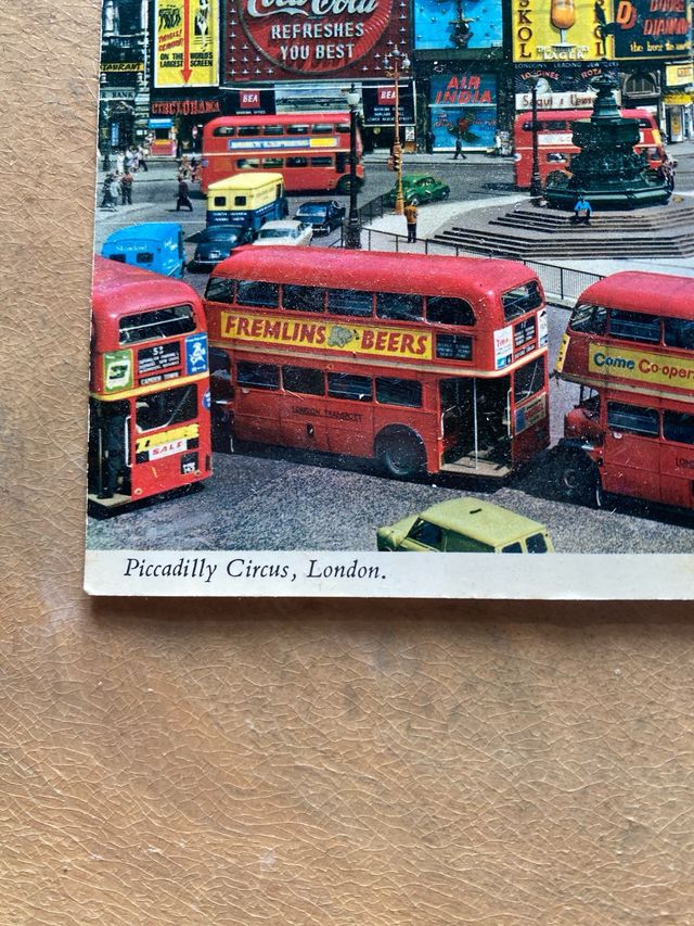 Cartolina vintage Piccadilly Circus Londra