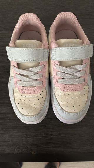 Zapatillas Puma Niña Beige y Rosa