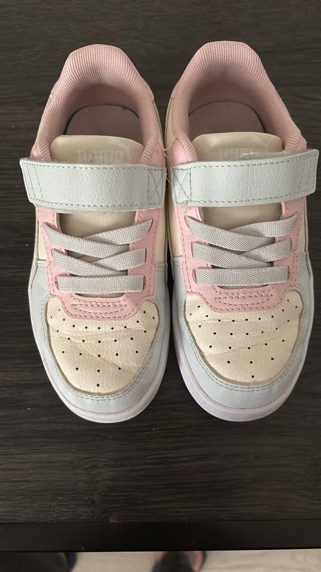 Zapatillas Puma Niña Beige y Rosa