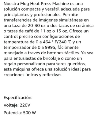 Prensa Térmica Tazas 20-30oz