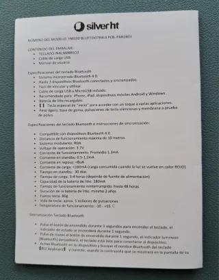 Teclado Inalámbrico SilverHT Negro