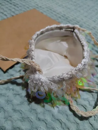 Bolso mini lentejuelas multicolor vintage