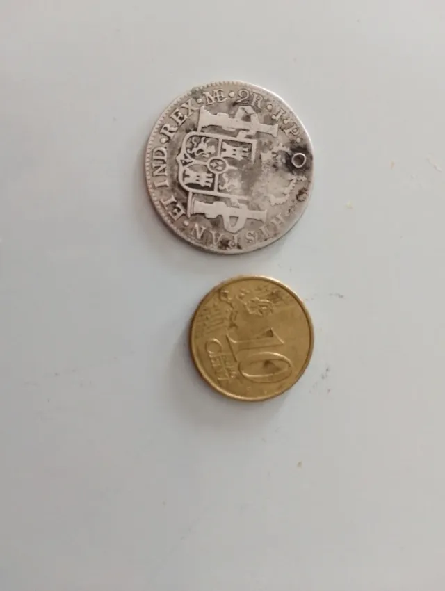 Moneda 2 Reales Fernando VII 1817.plata.