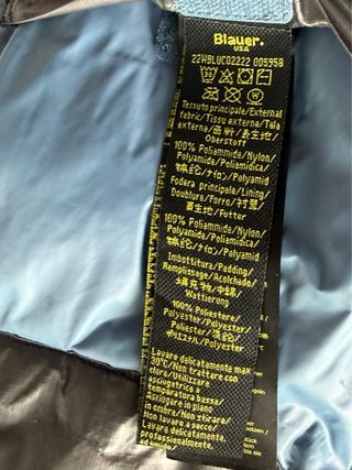 Plumífero Blauer corto hombre gris/azul