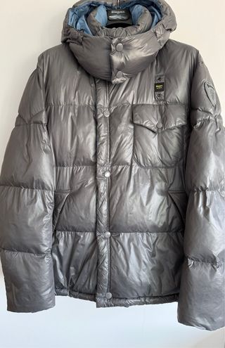 Plumífero Blauer corto hombre gris/azul