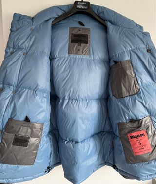 Plumífero Blauer corto hombre gris/azul