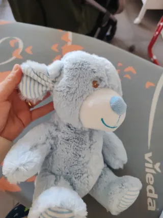 Peluche cane azzurro