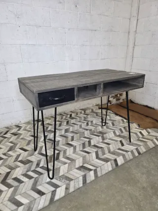 Escritorio madera maciza gris diseño
