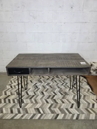 Escritorio madera maciza gris diseño