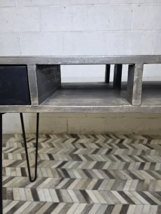 Escritorio madera maciza gris diseño