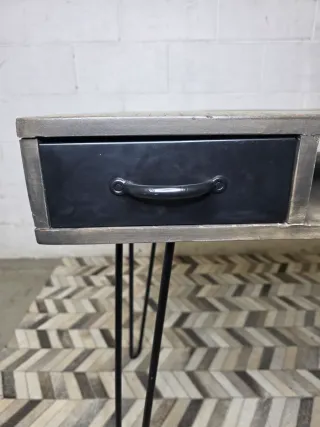 Escritorio madera maciza gris diseño