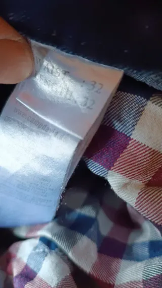 Pantalón de cuadros gris slim fit y vaquero