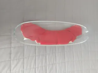 Vassoio ovale in vetro