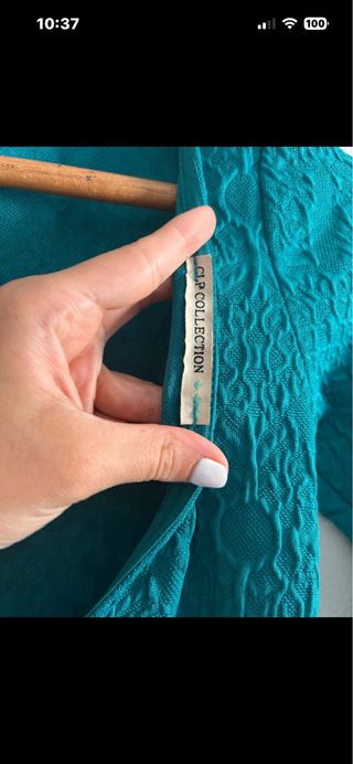 Vestido elegante verde azulado talla S