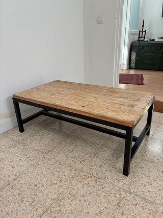 Mesa de centro madera y metal
