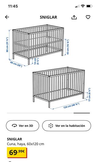 Cuna SNIGLAR de IKEA.