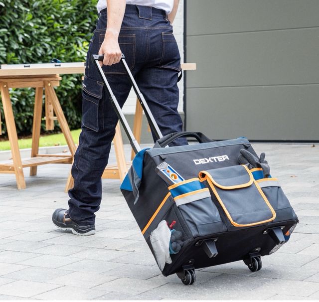 Bolsa herramientas con ruedas 45L 27 bolsillos