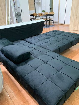 Sofá Cama Keren XS Negro Terciopelo