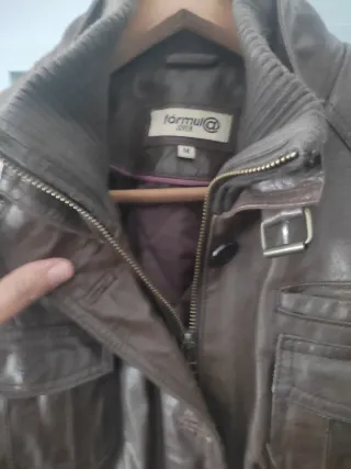 Chaqueta de piel marrón Talla M